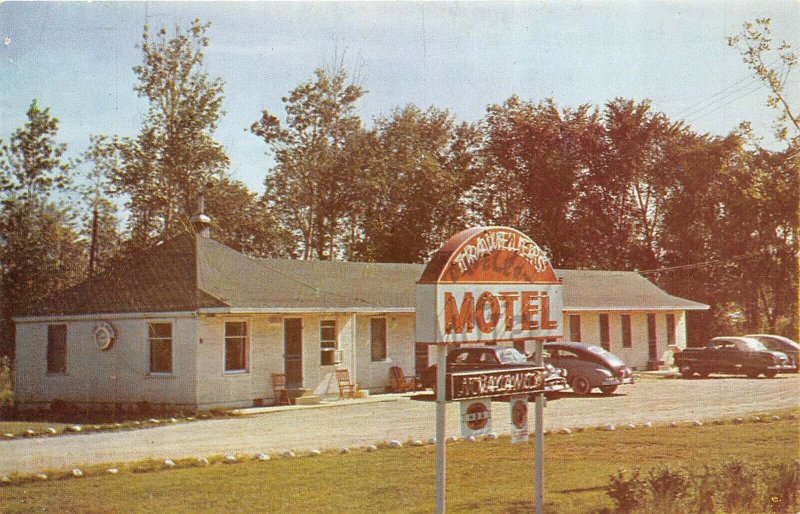 Jackson Michigan 1950s Postcard Travelers Motel