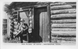 J65/ Whitehorse Yukon Canada RPPC Postcard c1940s Sam McGee Log Cabin 184