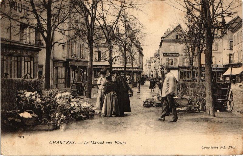 CPA AK CHARTRES-Le Marché aux Fleurs (184638)