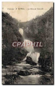 Postcard Old Gimel Correze La Grande Cascade