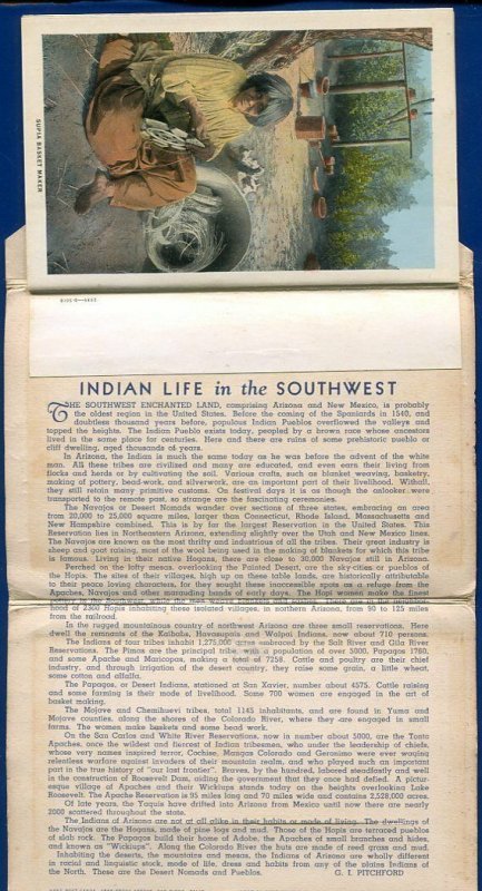 Indian Life in the Southwest Apache Hopi Navajo Postcard Folder