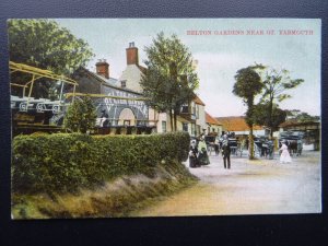 Norfolk GREAT YARMOUTH Belton Gardens showing Carriages - Old Postcard