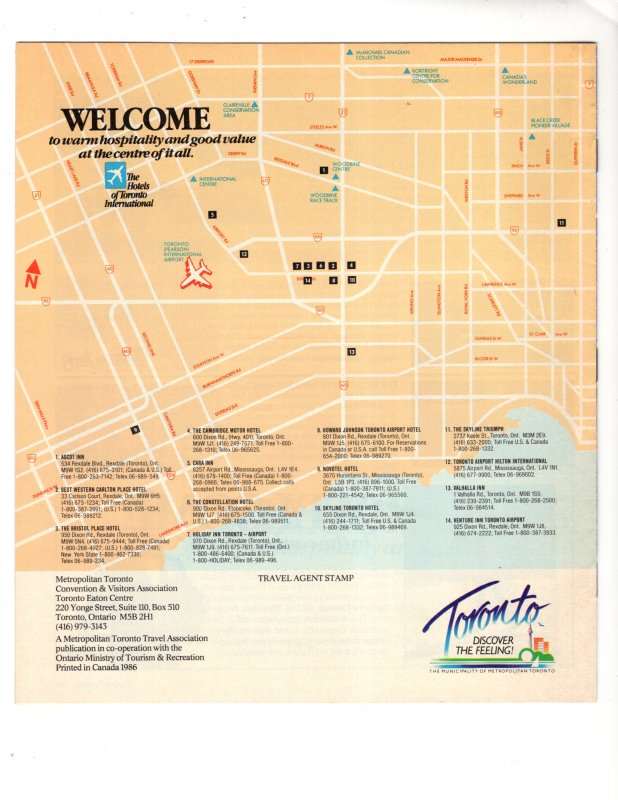 Metropolitan Toronto Vacation Packages, Winter 1986/87