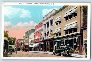 East Greenwich Rhode Island Postcard Hotel Updike Exterior Building 1940 Vintage