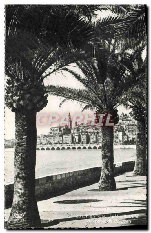 Old Postcard Menton Garavan The View From Priee