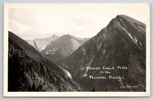 Mission Creek Falls Mission Range St Ignatius Montana RPPC Photo Postcard V23