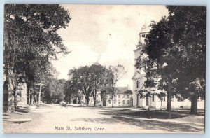 Salisbury Connecticut Postcard Main Street Exterior View c1910 Vintage Antique