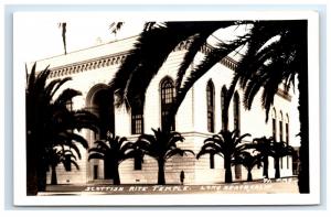 Postcard Scottish Rite Temple, Long Beach, California CA RPPC  D16