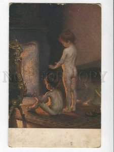 3034838 NUDE Young Girls near Fire by PAUL PEEL old