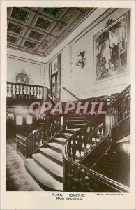 Modern Postcard RMS Homeric Main staircase boat