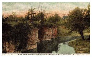 Postcard PANORAMIC SCENE Rockford Illinois IL AP6190