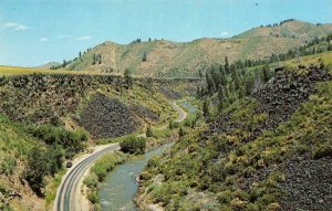 Idaho ID   INDIAN SPRINGS On HIWAY 21  Moses Creek Bird's Eye View  Postcard