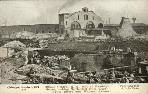 Great Chicago Fire Illinois IL Destruction Disaster 1871 c1910 Postcard
