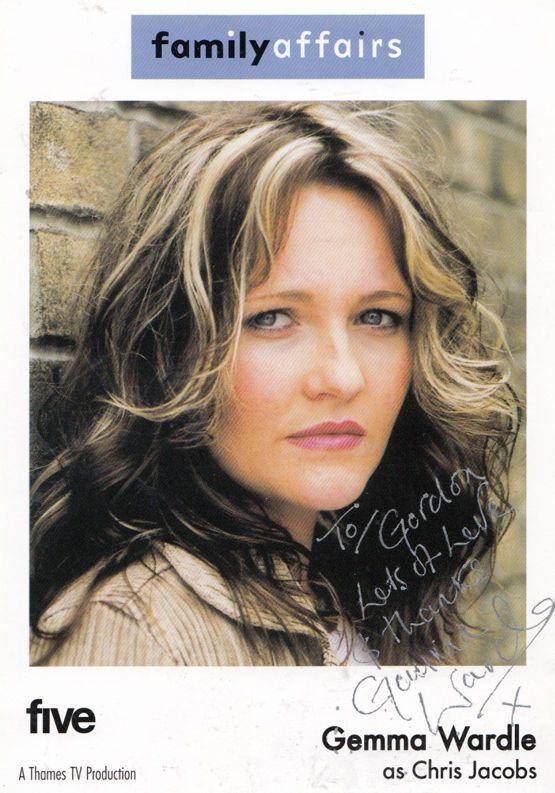 Gemma Wardle as Chris Jacobs in Family Affairs Hand Signed Photo