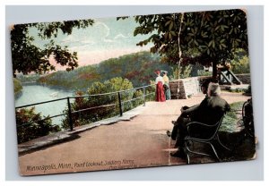 Vintage 1908 Postcard Point Lookout, Soldiers Home, Minneapolis, Minnesota