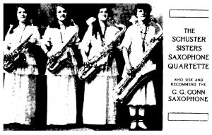 The Schuster Sisters Saxaphone Quartette