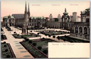 Zwinger Dresden Germany Palatial Garden Complex Buildings Postcard