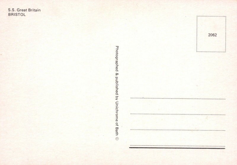 Shipping Postcard - S.S.Great Britain in Dock at Bristol   RR9008