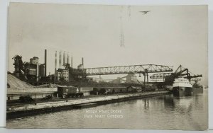 Ford Motor Company Plant Docks RPPC Train Cars Postcard M19