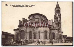 Old Postcard Haute Vienne St Leonard Church