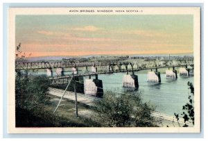 c1950's Avon Bridges, Windsor Nova Scotia Canada Unposted Vintage Postcard