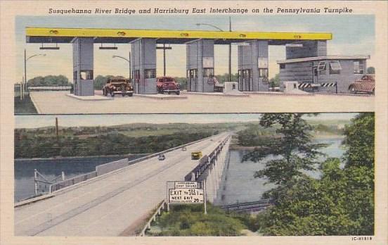 Pennsylvania Susquehanna River Bridge And Harrisburg East Interchange On The ...