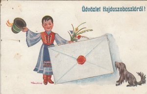 Hungary Hajdúszoboszló leporello fold out multi views vintage postcard 