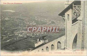 Old Postcard Lourdes Funicular of the Pic du Jer