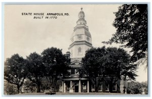 c1940 State House Exterior Building Annapolis Maryland Vintage Antique Postcard