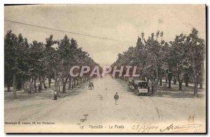 Old Postcard Marseille Prado Tramway