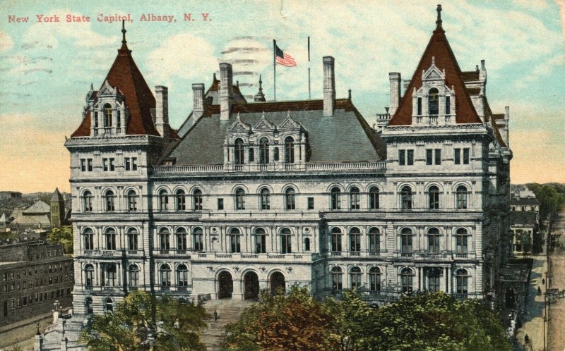 Vintage Postcard 1911 New York State Capital Albany NY New York Pub. Albany News 