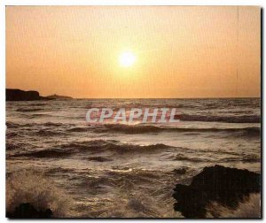 Postcard Modern Lumier Beauty and the Cote d'Azur Sunset on Waves