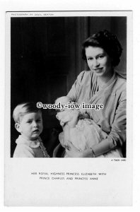 r2372 - H.R.H.Princess Elizabeth, Baby Princess Anne & Prince Charles-  postcard