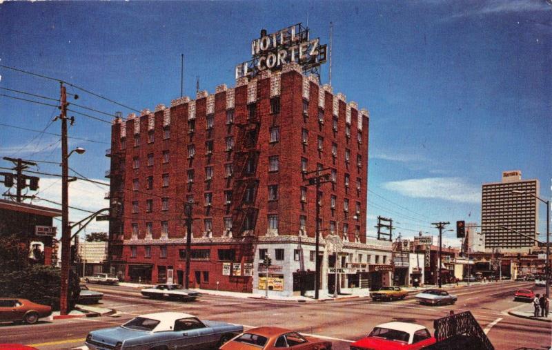 RENO NEVADA EL CORTEZ HOTEL~W SECOND ST~SINGLES $9-11 DBLS $11-12 POSTCARD 1970s