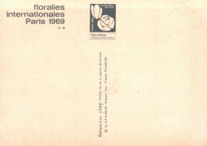 VINTAGE CONTINENTAL SIZE POSTCARD INTERNATIONAL FLORAL SHOW PARIS 1969 YVON