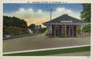 Railroad Station, Ridgecrest, North Carolina, NC, USA Railroad Train Depot Un...