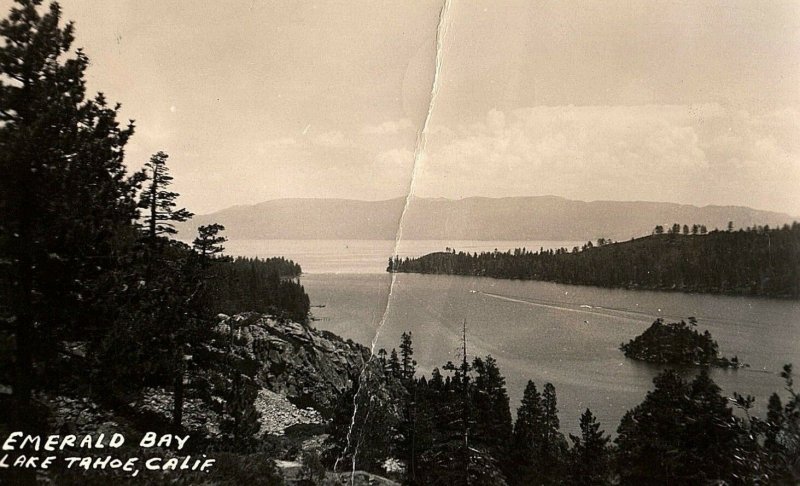 Vintage RPPC Emerald Bay, Lake Tahoe, Cal. Postcard P128 