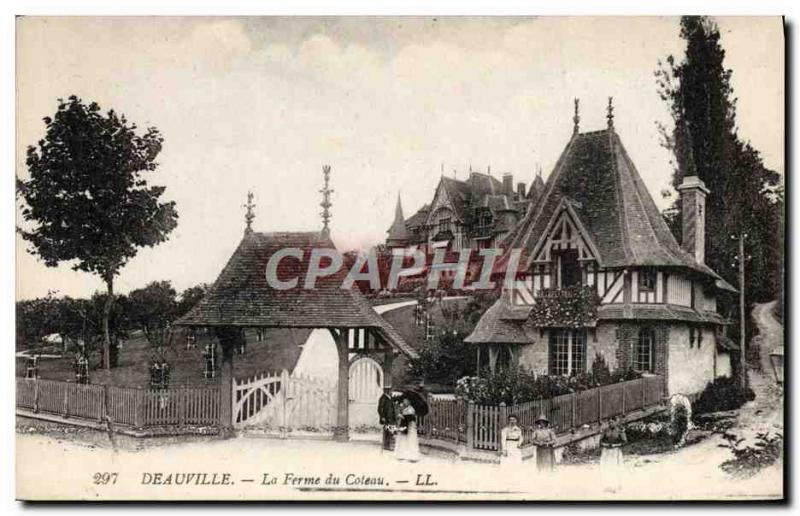 Old Postcard Deauville hillside farm