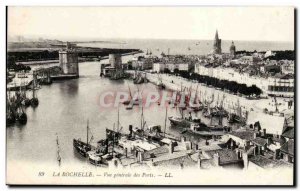 La Rochelle Old Postcard General view of the port