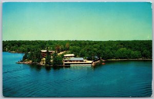 Postcard Gravenhurst Ontario c1970s Aerial View of Muskoka Sands Inn Scenic