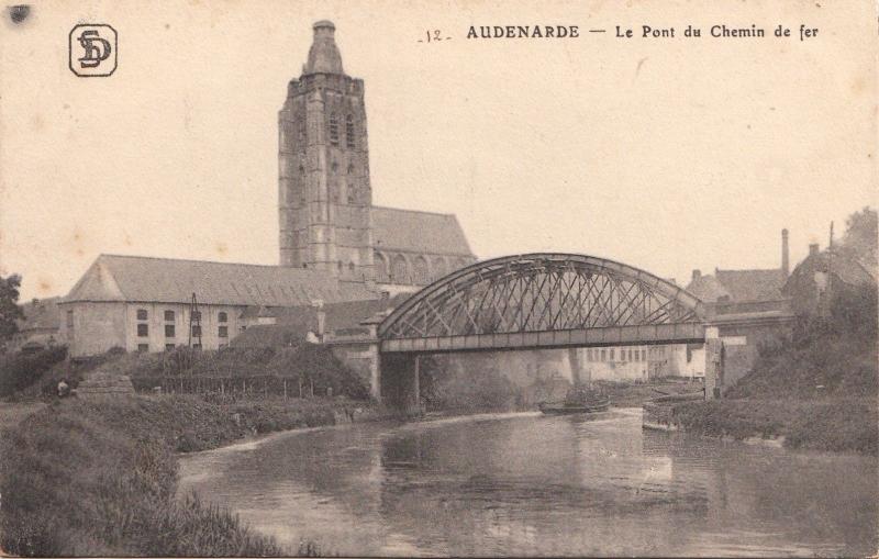 BF17486 audenarde le pont du chemin de fer belgium  front/back image