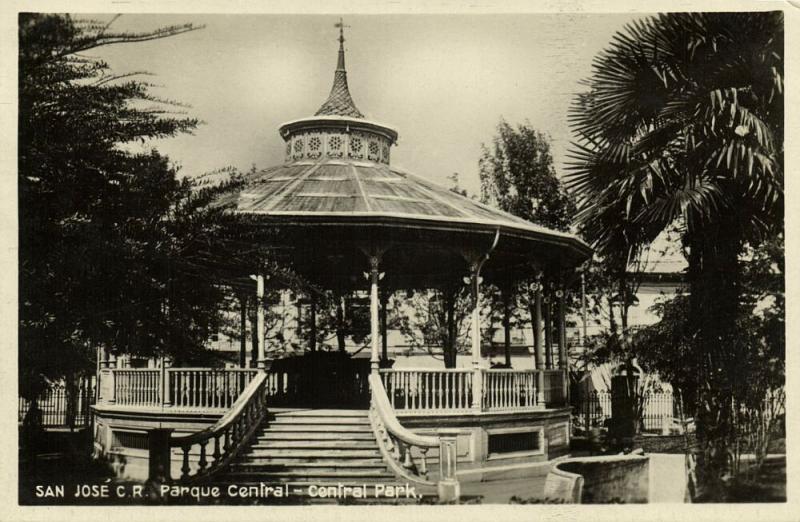 costa rica, SAN JOSE, Parque Central (1930s) RPPC