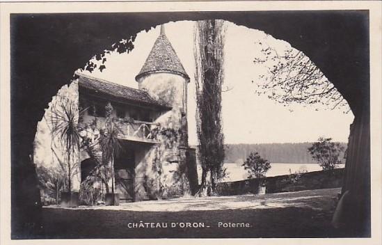 Switzerland Chateau D'Oron Poterne Real Photo