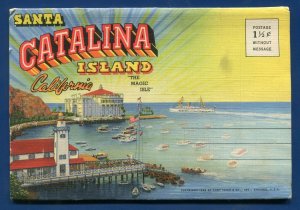 Santa Catalina Island California ca Magic Isle Avalon bay postcard folder