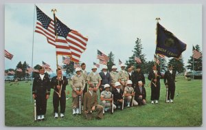Military~Avenue Of Flags~Lone Tree Iowa~Veterans Of American Legion 457Linen~