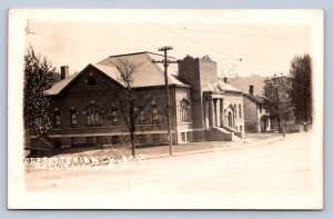 J87/ Hollidays Cove West Virginia RPPC Postcard c1910 Presbyterian Church 344