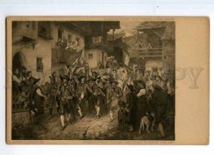 246492 DEFREGGER Homecoming Tyrolean Landsturm WAR Vintage PC