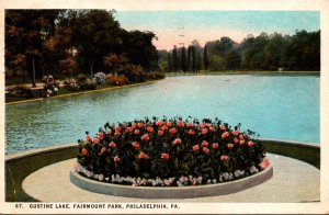 Pennsylvania Philadelphia Fairmount Park Gustine Lake 1924