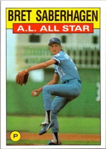 1986 Topps Baseball Card AL All Star Brett Saberhagen sk10687
