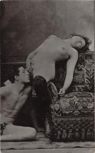 D27/ Spain Foreign RPPC Postcard c1910 Nude Women Men Sexual XXX 2